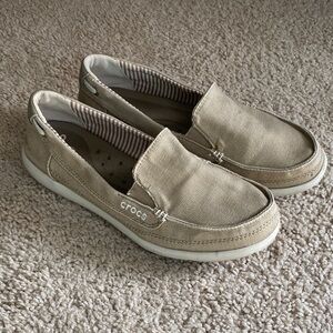 CROCS Women’s Beige Slip-On Loafers